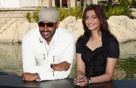 Sonam Kapoor with abhishek bachchan