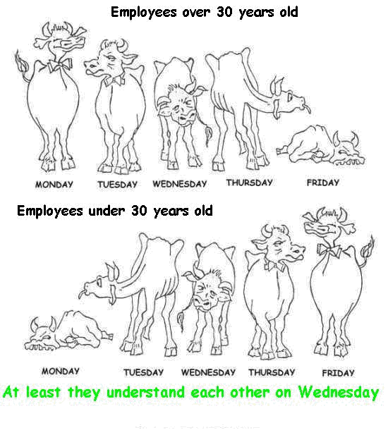 Funny Cartoon on Hard Days at Work